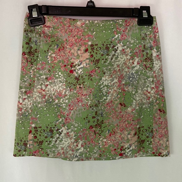 J.Crew Stretch Multi Color Mini Skirt with Pockets Size 0 - Picture 1 of 6